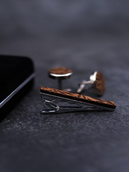 Legend Accessories Manschettenknöpfe aus Holz in Braun Farbe