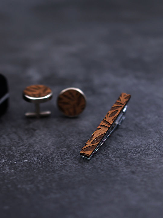 Legend Accessories Manschettenknöpfe aus Holz in Braun Farbe