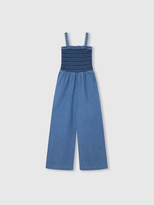 Pepe Jeans Girls Fabric Denim Jumpsuit Jammie Blue