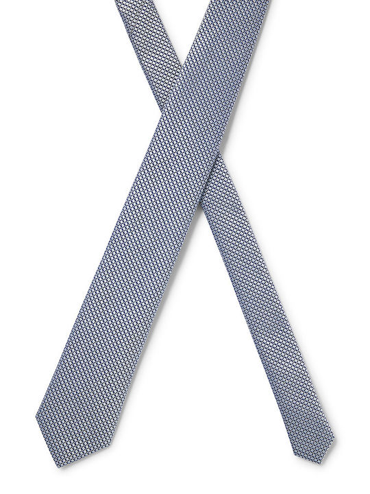 Hugo Boss Ανδρική Γραβάτα Συνθετική Μονόχρωμη σε Μπλε Χρώμα