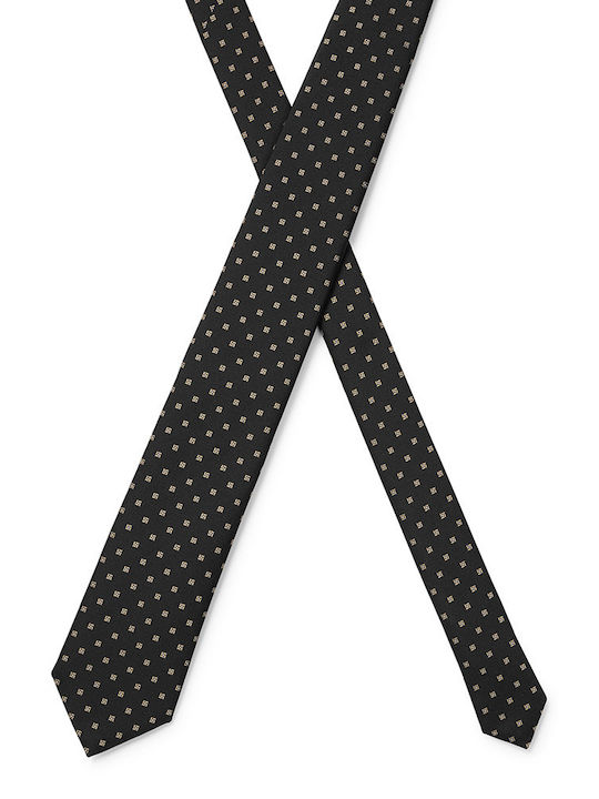 Hugo Boss Ανδρική Γραβάτα Συνθετική Μονόχρωμη σε Μαύρο Χρώμα
