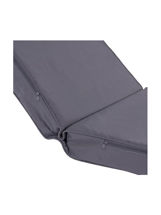 HomeMarkt Sunbed Cushion with Backrest Sifnos Grey 194x70cm