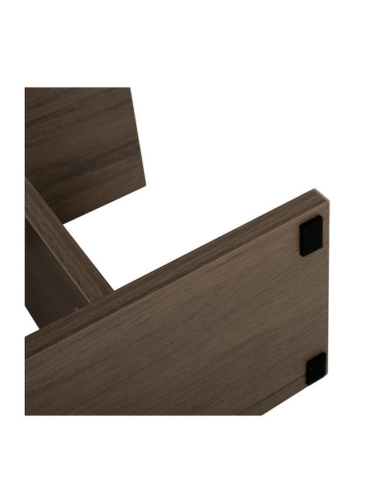 Rectangular Side Table Ameer Wooden Olive Grey L50xW17xH56cm