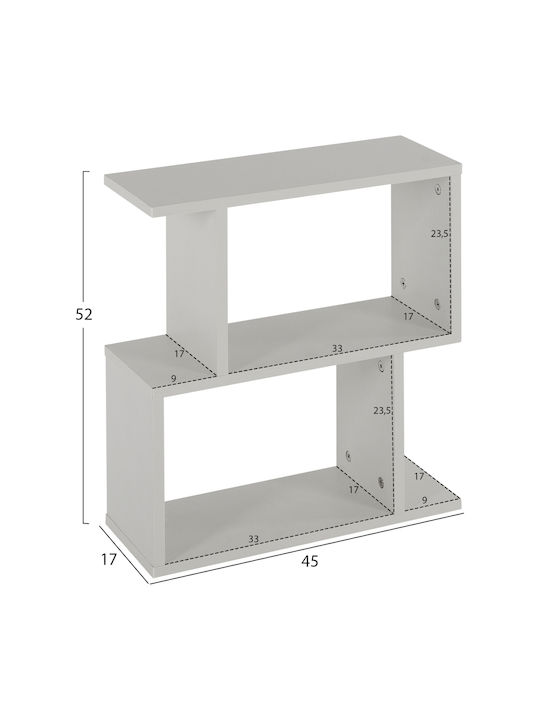 Rectangular Side Table Amabella Wooden White L45xW17xH52cm.
