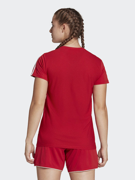 Adidas Tiro 23 League Damen Sportlich T-shirt Schnell trocknend Rot