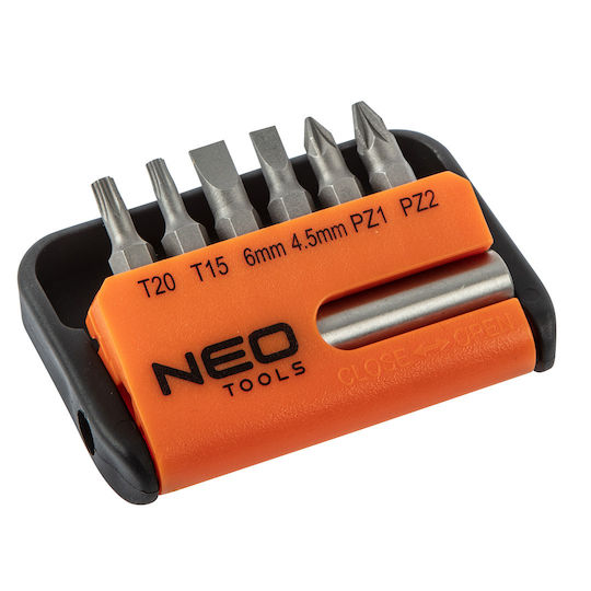 Neo Tools Σετ 6 Μύτες Κατσαβιδιού