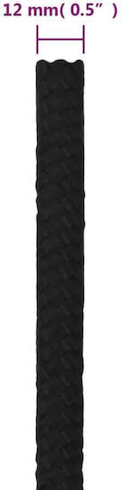 vidaXL Rope with Diameter 12mm and Length 250m Rope Black 12mm 250m