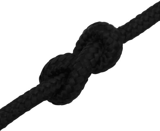 vidaXL Rope Diameter 8mm with Length 100m Black Work Rope Black 8mm 100m Polyester