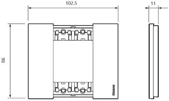 Legrand Living Now Cadru Comutator 1 Loc Montare Verticală 2 Elemente în Culoare Alb KA4802KW