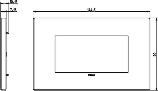 Vimar Eikon Exe Switch Frame 1 Position Horizontal Installation in Bronze Color 22654.12