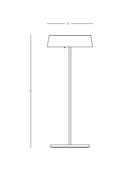 Zambelis Lights Desktop Outdoor Floor Lamp 2.2W with Warm White Light IP54 Gold
