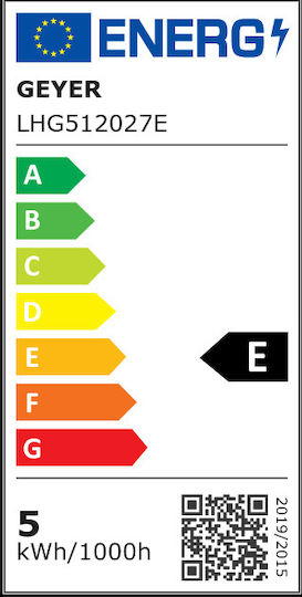 Geyer Λάμπα LED 5W για Ντουί GU10 και Σχήμα PAR16 Θερμό Λευκό 400lm