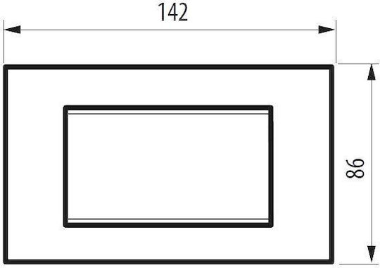 Legrand Bticino Living Light Πλαίσιο Διακόπτη 4 Θέσεων Οριζόντιας Τοποθέτησης Οριζόντιo σε Κόκκινο Χρώμα LNA4804RK