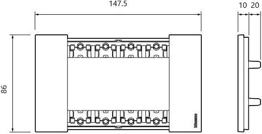 Legrand Living Now Horizontal Switch Frame Beige KA4804LM