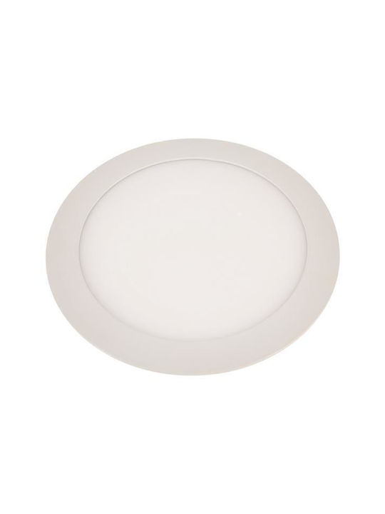 Eurolamp Round Recessed LED Panel 18W with Natural White Light 22.5x22.5cm