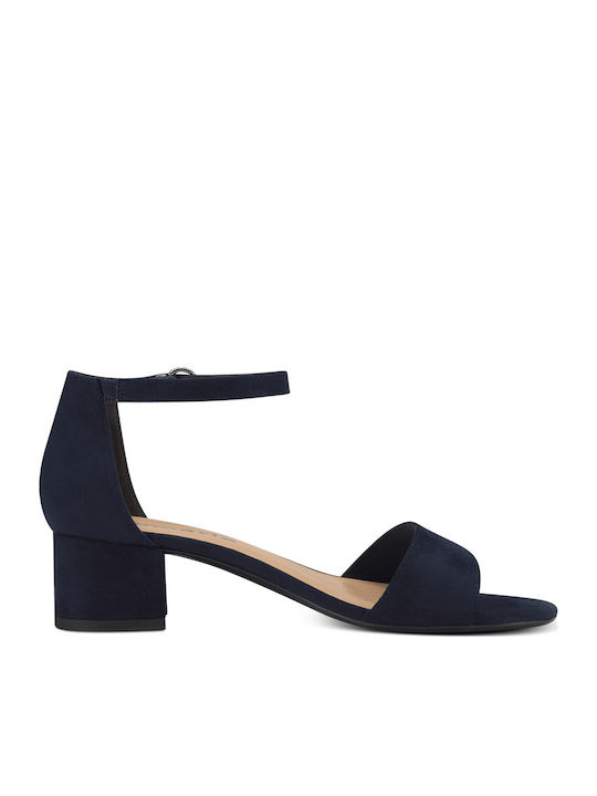 Stoff Sandalen Marineblau