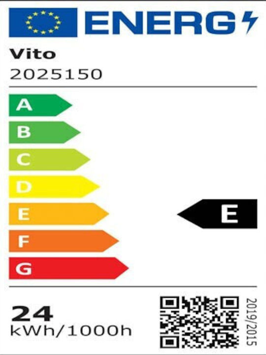 Vito Erika Στρογγυλό Χωνευτό LED Panel 24W με Φυσικό Λευκό Φως 4000K 22.5εκ.