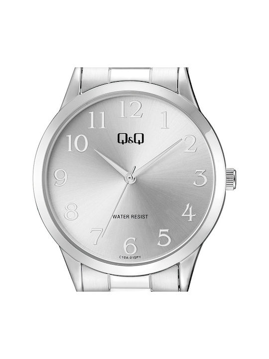 Q&Q Uhr mit Silber Metallarmband