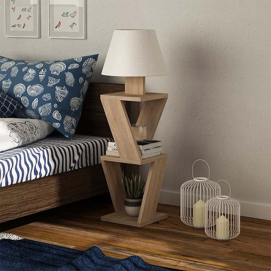 Megapap Kozena Vintage Floor Lamp H85cm. White Megapap Kozena Vintage Floor Lamp H85cm. White