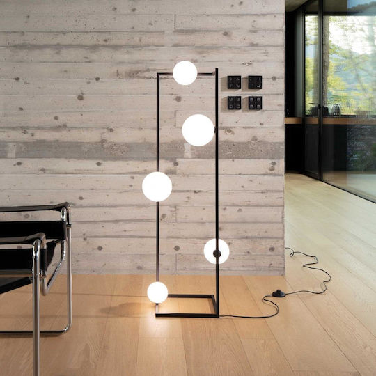 Ideal Lux Angolo Φωτιστικό Δαπέδου Υ118xΜ30εκ. με Ντουί για Λαμπτήρα G9 Μαύρο
