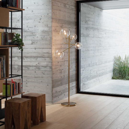 Ideal Lux Equinoxe Lampă de Podea Î166cm. Auriu Ideal Lux Equinoxe Lampă de Podea Î166cm. Auriu