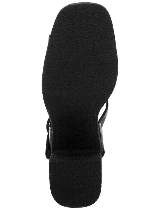 Leather Sandals Black