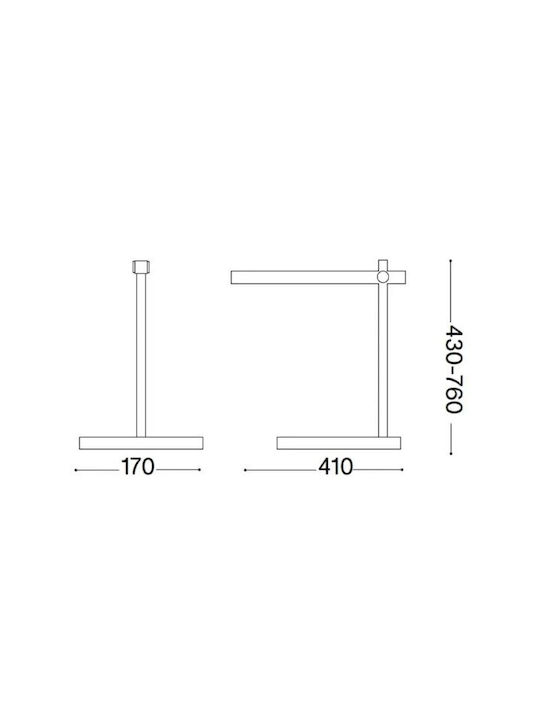 Ideal Lux LED Φωτιστικό Γραφείου σε Λευκό Χρώμα