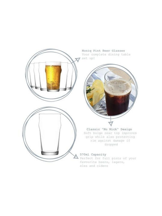 Gurallar Noniq Glas Bier, μπίρας aus Glas 570ml