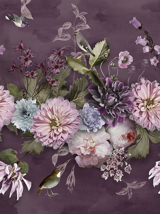 Wallpaper Floral Utopia Purple L200xW280cm