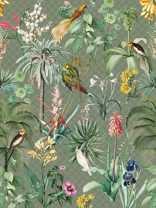 Wallpaper Floral Utopia Green L200xW280cm