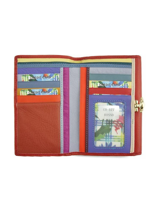 Firenze Large Leather Women's Wallet Red