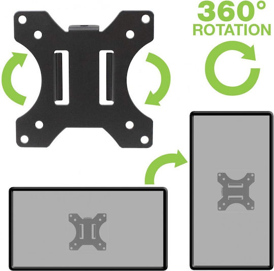 Techly ICA-LCD 100BK Βάση Τηλεόρασης Τοίχου με Βραχίονα έως 30" και 10kg