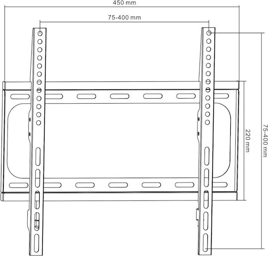 Cabletech DM-0151 DM-0151 Wall TV Mount up to 55" and 40kg