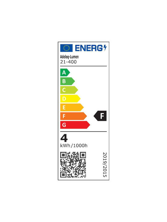 Adeleq Rund Kunststoff Einbau Spot mit integriertem LED und Kaltweißes Licht SMD 4W Weiß 7x7cm. 1Stück