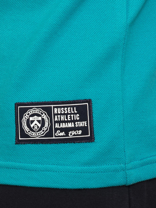 Russell Athletic Herren Kurzarmshirt Polo Türkis