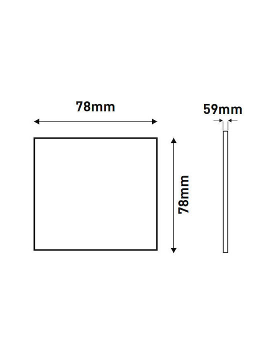 Eurolamp Round Metallic Recessed Spot with Socket G5.3 IP20 White 6x6cm. 5pcs