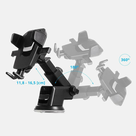 Hurtel Βάση Κινητού Αυτοκινήτου Telescopic Car Mount Phone με Ρυθμιζόμενα Άγκιστρα