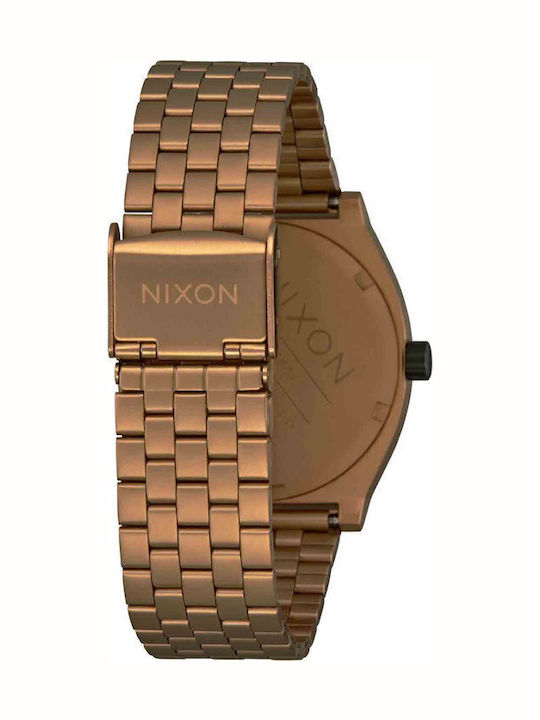 Herrenuhr 37mm Batterie mit Braun Rostfreier Stahlarmband