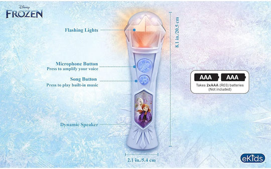 eKids Μικρόφωνο Karaoke Ασύρματο Frozen 2 FR-070 34.915.1015 Γαλάζιο