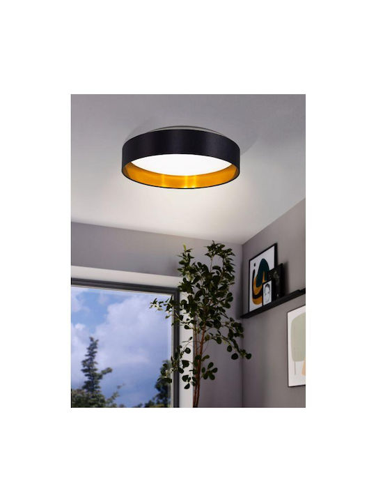 Eglo Maserlo Modern Metal Ceiling Light with Integrated LED 38pcs Black 99539