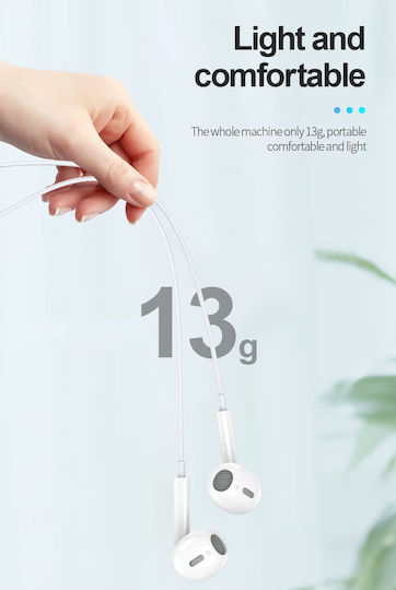 Jellico X14 Earbuds Handsfree με Βύσμα Lightning Λευκό