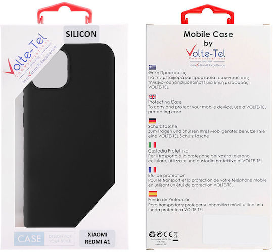 Volte-Tel Silicon Camera Guard Back Cover Σιλικόνης Μαύρο (Redmi A1 / A2)