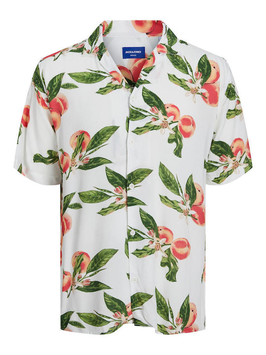 Short-sleeved Shirt Floral Cloud Dancer