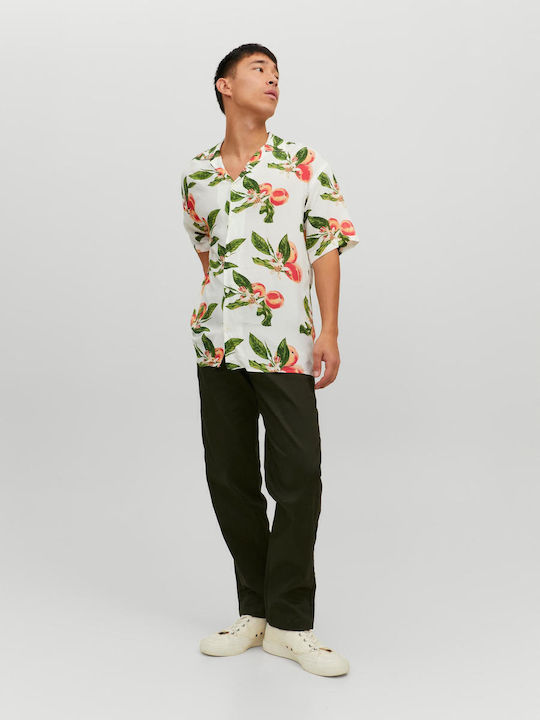 Short-sleeved Shirt Floral Cloud Dancer