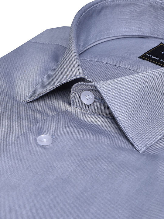 Slim fit shirt Mauro Boano GRAY COTTON SEMI REX MONOCHROME EVENING, ALL DAY, CASUAL, BUSINESS, BLAZER, WEDDING