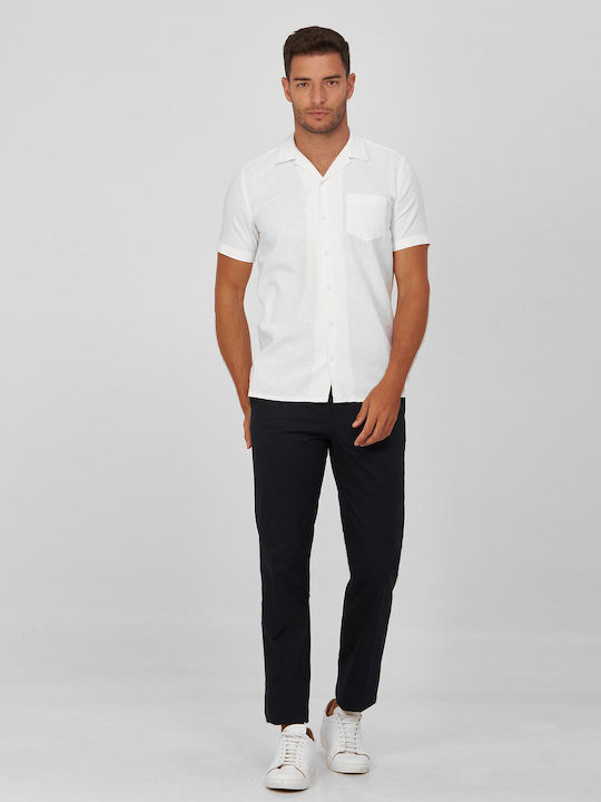 Linen slim fit shirt Mauro Boano White