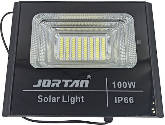 Waterproof Solar LED Floodlight 100W Cold White 6500K with Remote Control IP66