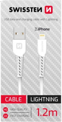 Swissten Lightning USB-A to Lightning Cable White 1.2m