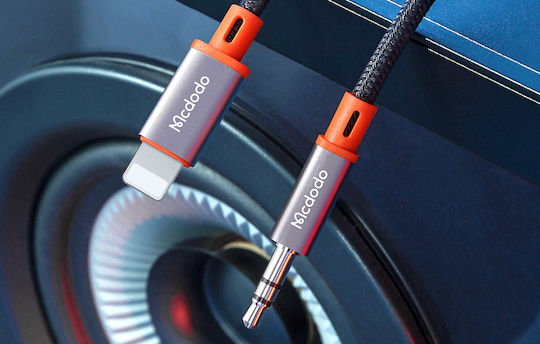 Mcdodo Braided 3.5mm to Lightning Cable Μαύρο 1.2m (CA-0780)