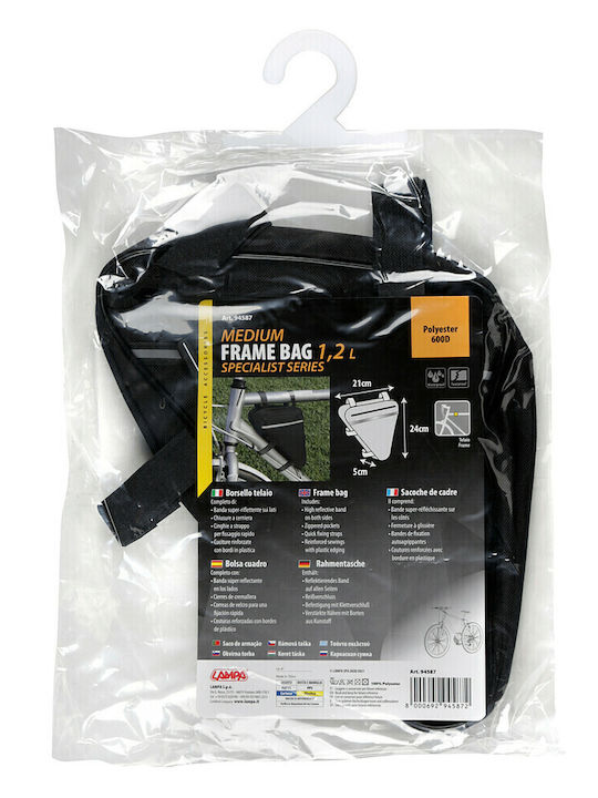 Lampa 9458.7lb Торба за велосипедна рамка Черен L9458.7